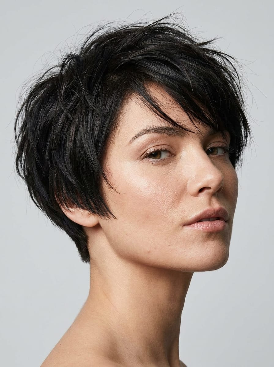 Edgy kurzer Bob mit klarer Nackenlinie - Freche kurze Bob Frisuren